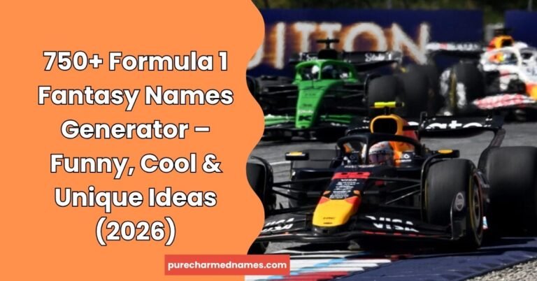 Formula 1 Fantasy Names