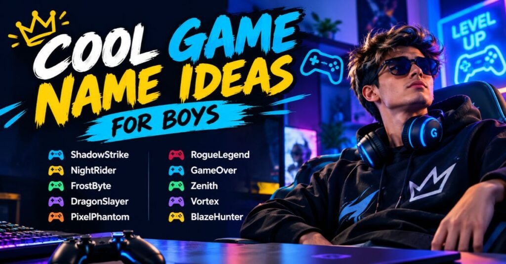 Cool Game Name Ideas for Boys