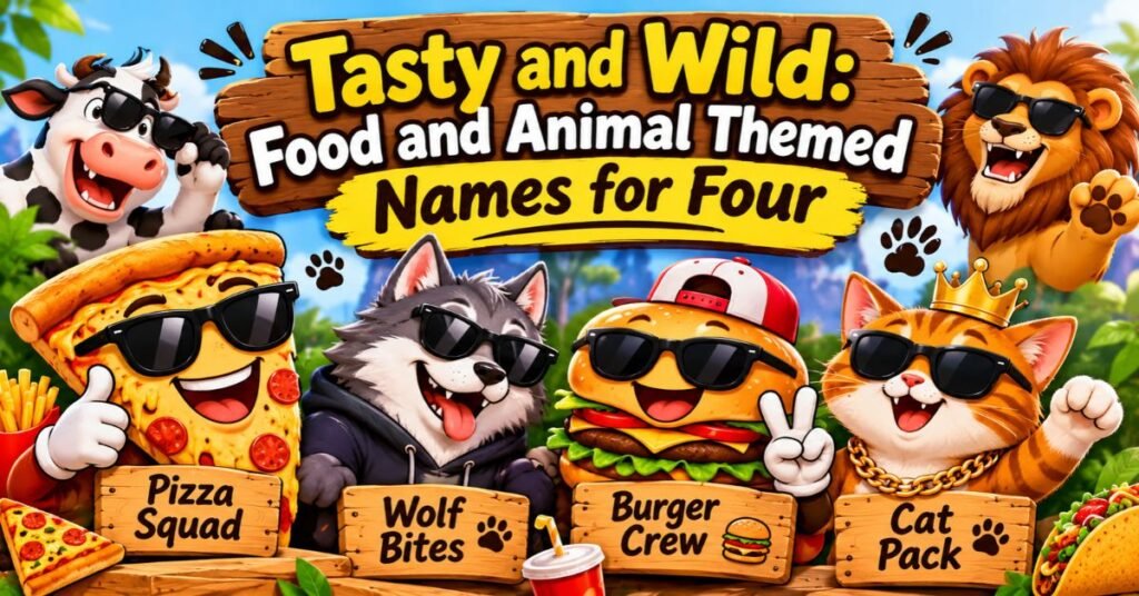 Tasty and Wild: Food and Animal Themed Names for Four