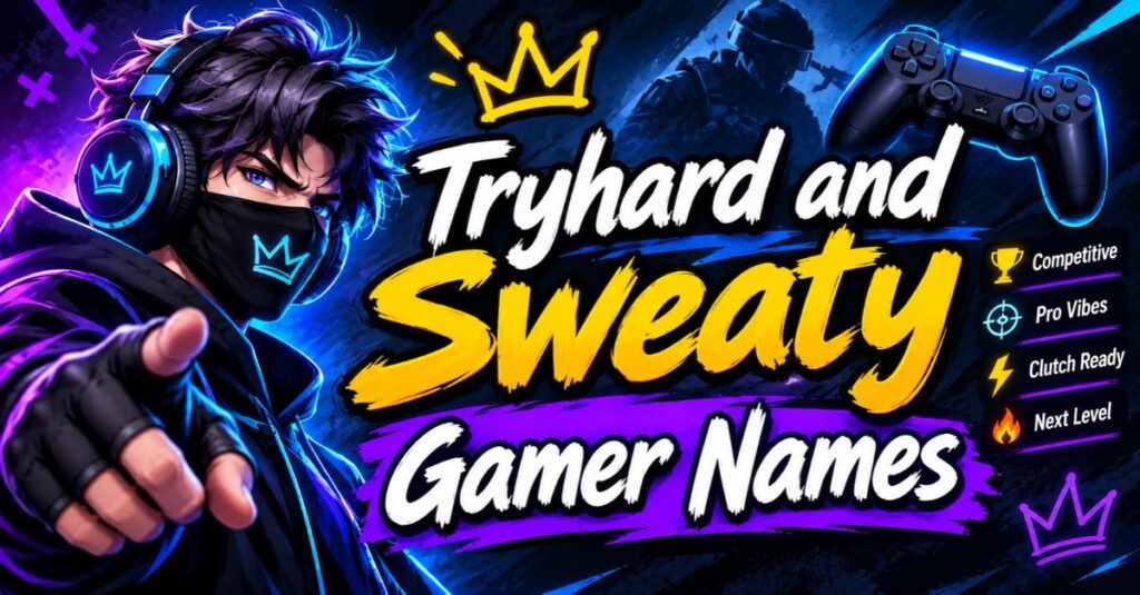 350+ Best IGN Names for 2026: Cool, Funny & Unique Ideas 3 Tryhard and Sweaty Gamer Names