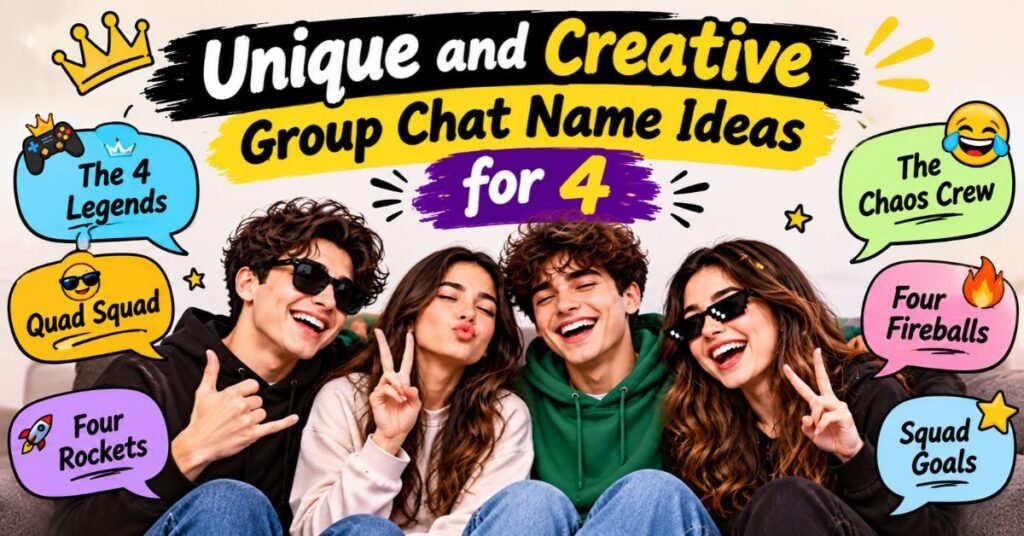 Unique and Creative Group Chat Name Ideas for 4