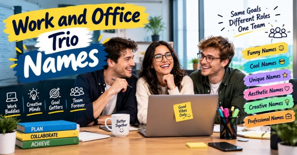 500+ Best Group Chat Names for 3 People (Funny & Unique 2026) 6 Work and Office Trio Names